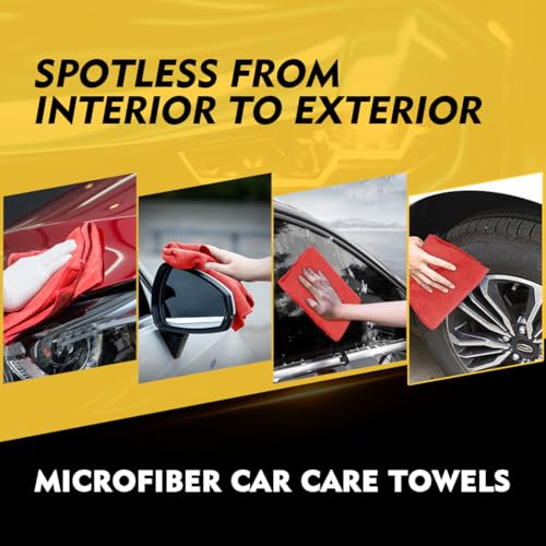 Red Microfiber Cleaning Cloth 50 Pack (50 Count)