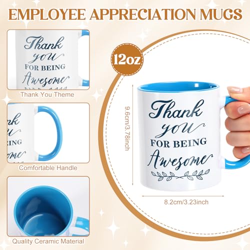 6 Set Employee Appreciation Gifts 12 oz Thank You Mug and Mug Box (6 Count)