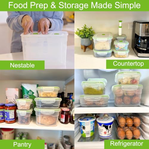 BPA Free Plastic Vacuum Seal Containers with Hand Pump