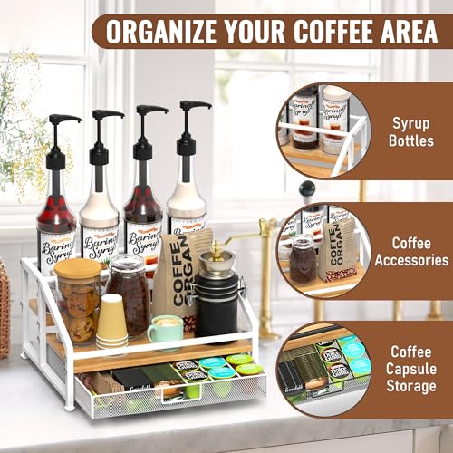 Coffee Syrup Organizer Rack