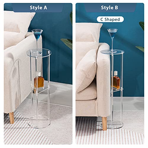 Acrylic Drink Table for Small Spaces