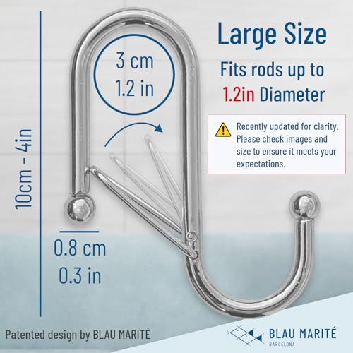 6 Pack Metal S Hooks for Hanging (6 Count)