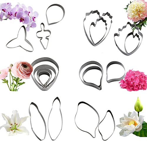 6 Set Gumpaste & Fondant Flower Cookie Cutter Set
