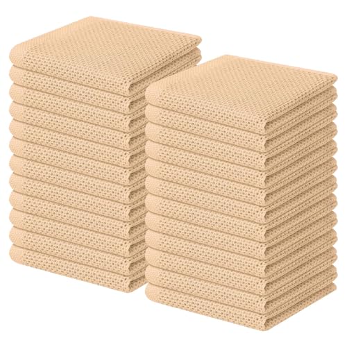 100% Cotton Waffle Weave Kitchen Dish Cloths 24 (24 Count)