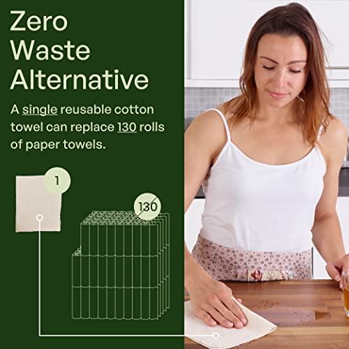10 Pack Reusable Kitchen Paper Towels (10 Count)