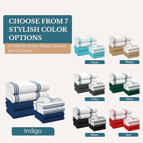 Kitchen Towel Set 8 Pc 4 Dish Cloths (8 Count)