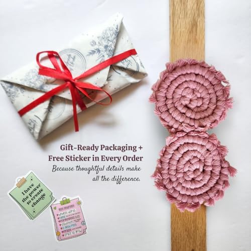 Cotton Car Coasters for Cup Holders (2 Count)