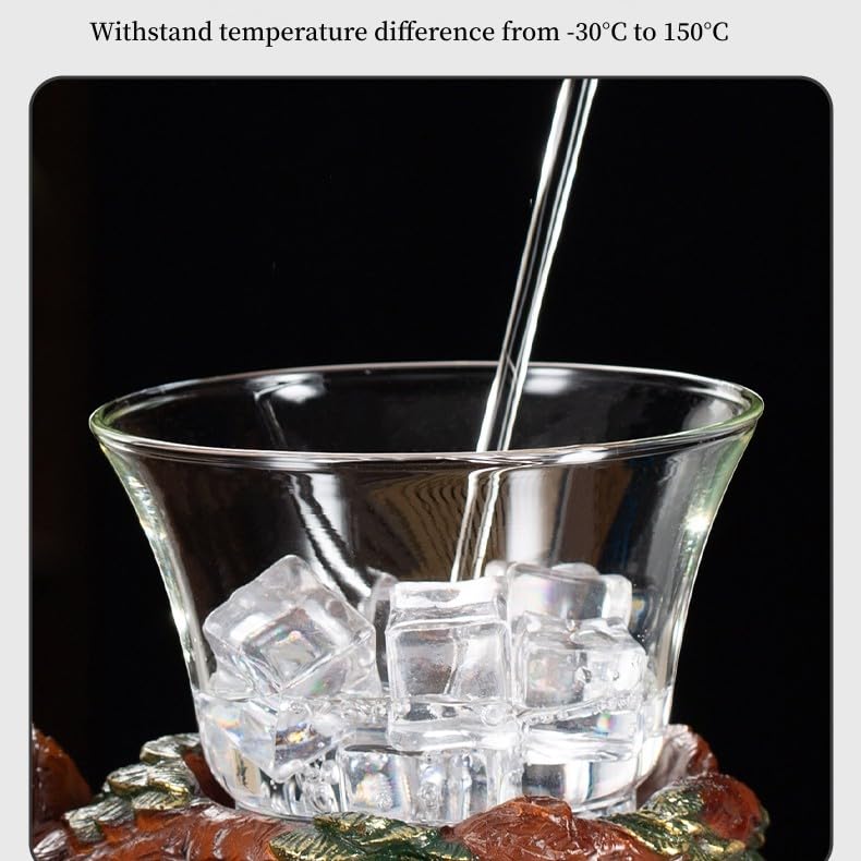 Glass Teapot Set with Infuser Semi Automatic Tea Set Lazy Kungfu Attraction Drip Rotating Magic Teapot Set