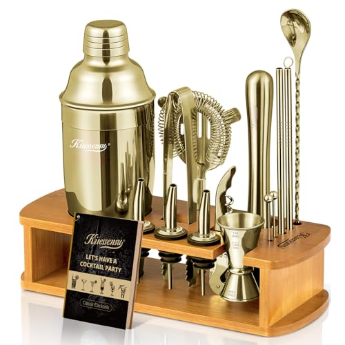 Cocktail Shaker Set Bartender Kit with Stand (15 Count)