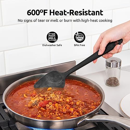 Silicone Spatula Set with 600 Degrees Fahrenheit Heat Resistant