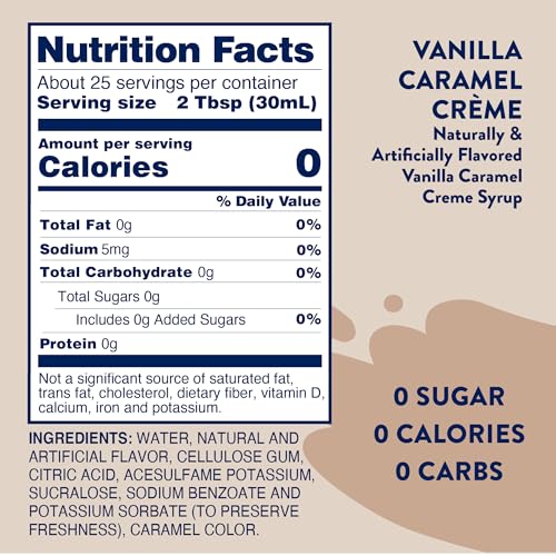 Vanilla Caramel Creme Coffee Syrup (25.4 Fl Oz)