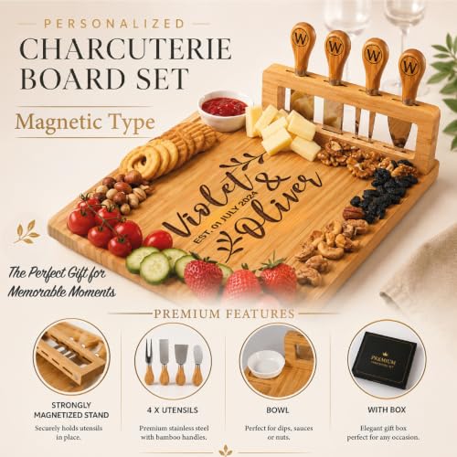 Personalized Charcuterie Board Gifts Set