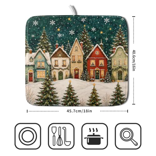 Christmas Dish Drying Mat