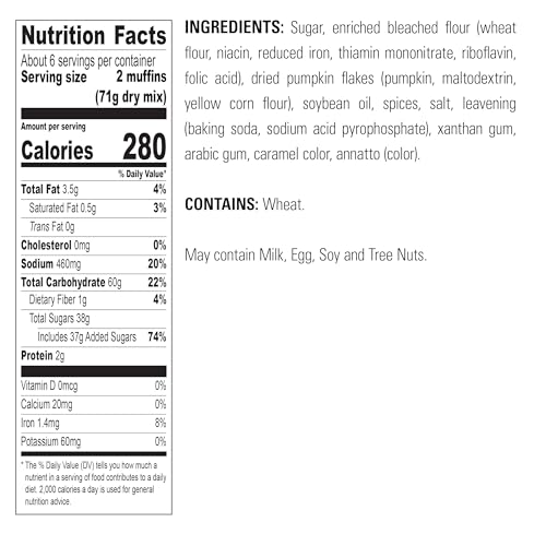 Pumpkin Spice Muffin Mix 15 Ounce (90 Ounce)