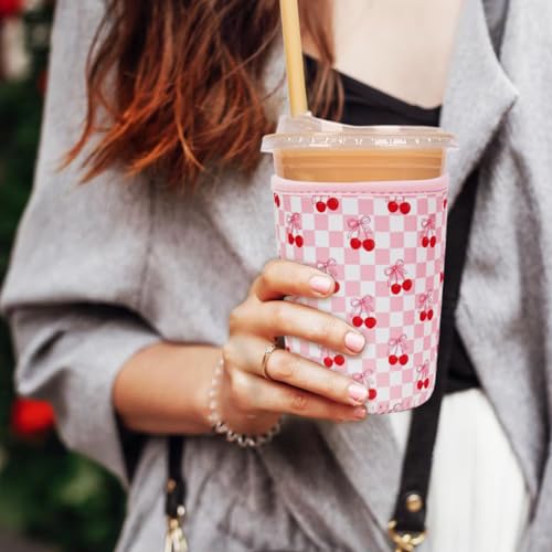 Reusable Insulated Neoprene Iced Coffee Cup Sleeve (3 Count)