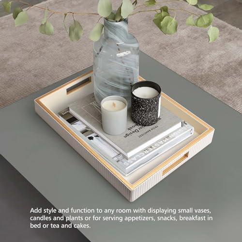 Leather Tray Desktop Storage Organizer