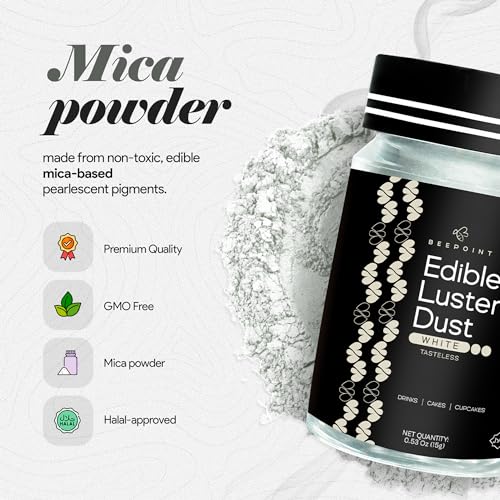 White Edible Luster Dust 15g