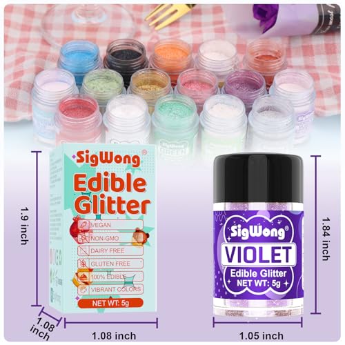 Violet Edible Glitter