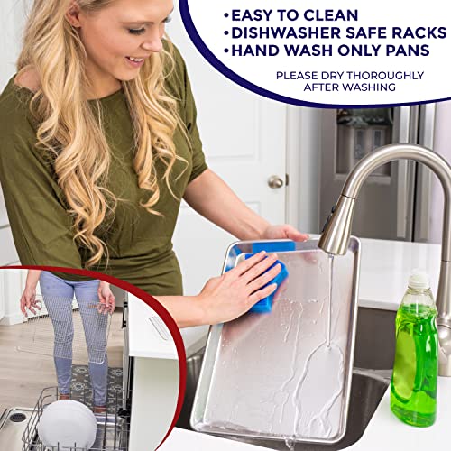 Jelly Roll Baking Pan and Rack Set Nonstick 10.6x15.6 (2 Count)