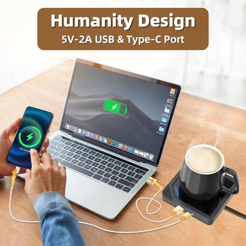 Coffee Mug Warmer with 2 USB Charging Ports