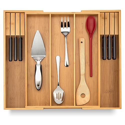 Kitchen Drawer Organizer with Knife Blocks
