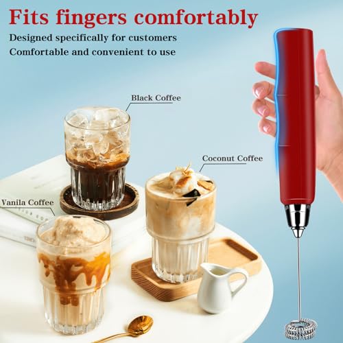 Milk Frother Wand Rechargeable Handheld Whisk Coffee 3 Speed Adjustable