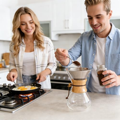 subjectthree Drip Coffee 6 Cup Glass Pour Over Coffee Maker Kit