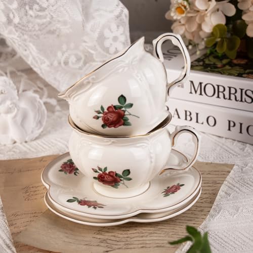 Tea Cups and Saucers Set of 2 (2 Count)