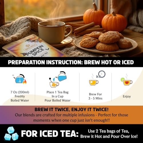 Pumpkin Spice Black Tea Bags (25 Count)