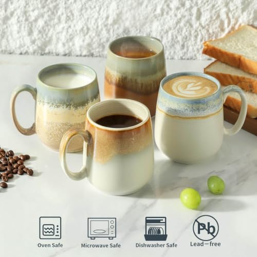 Ceramic Coffee Mugs Set of 4 (4 Count)