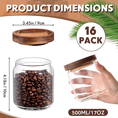 16 Pack Glass Containers Canister Set