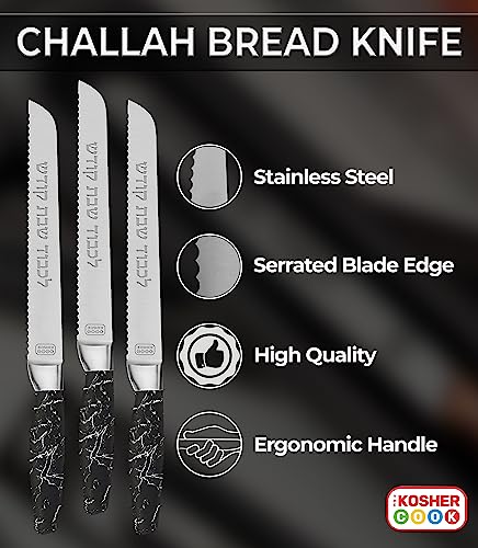 Premium Stainless Steel Challah Bread Knife