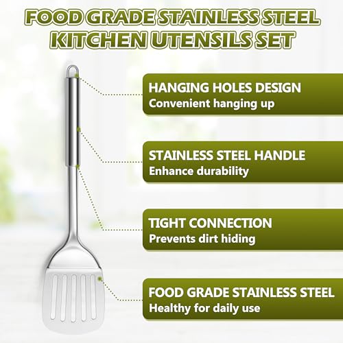 Stainless Steel Kitchen Cooking Utensils Set (10 Count)