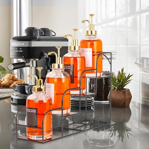 Syrup Rack for Coffee Bar Accessories (4 Compartments)