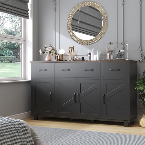 55" Sideboard Buffet Cabinet with Storage
