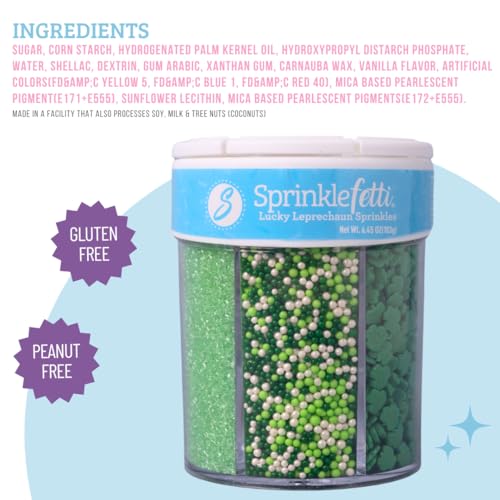 St Patricks Day 6 Cell Sprinkles Jar (6.45 Ounce)