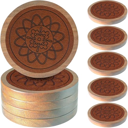 5 Pack Wood Coasters for Drinks