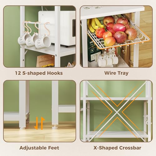 Large Bakers Rack with Power Outlets