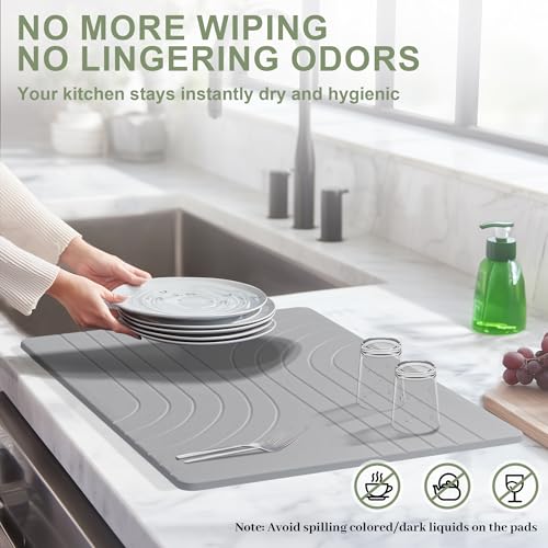 Large Stone Drying Mat for Kitchen Counter