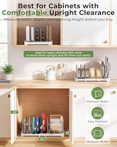 Adjustable Cabinet Organizer for Pot Lids