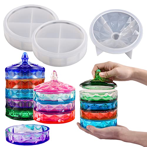 Multi Layer Box Resin Mold with Lid