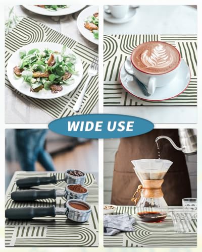 Coffee Mat Hide Stain Rubber Backed Absorbent Dish Drying Mat for Kitchen Counter