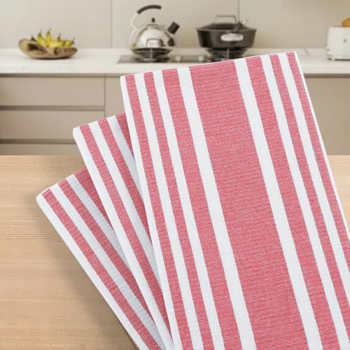 Premium Cotton Stripe Kitchen Towels 8 Pack (8 Count)