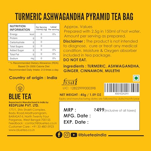 Turmeric Tea Ashwagandha (15 Count)