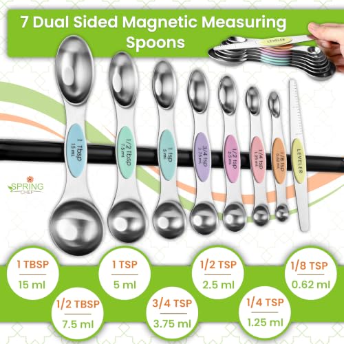 Magnetic Measuring Cups & Spoons Set of 15 w