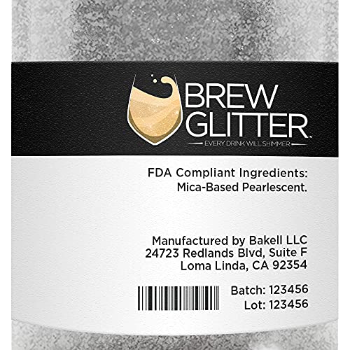 White BREW GLITTER Edible Glitter For Drinks