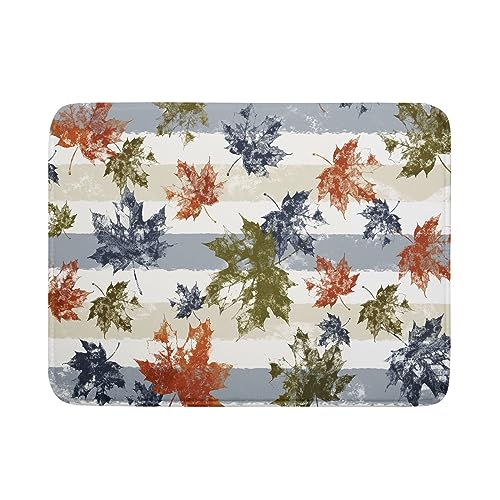 Autumn Colorful Maple Leaves Dish Drying Mat for Kitchen Counter