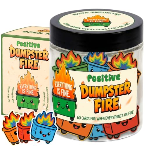 60 Positive Dumpster Fire Cards Jar