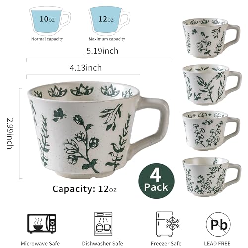 Ceramic Mugs 11 oz Set of 4