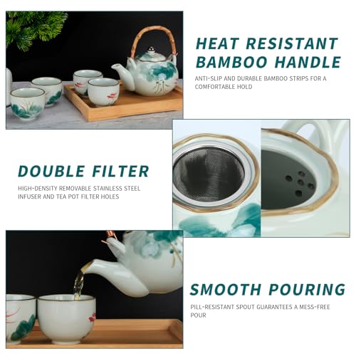 Japanese Tea Set Porcelain Tea Set with Teapot and Tea Cup Set for 4